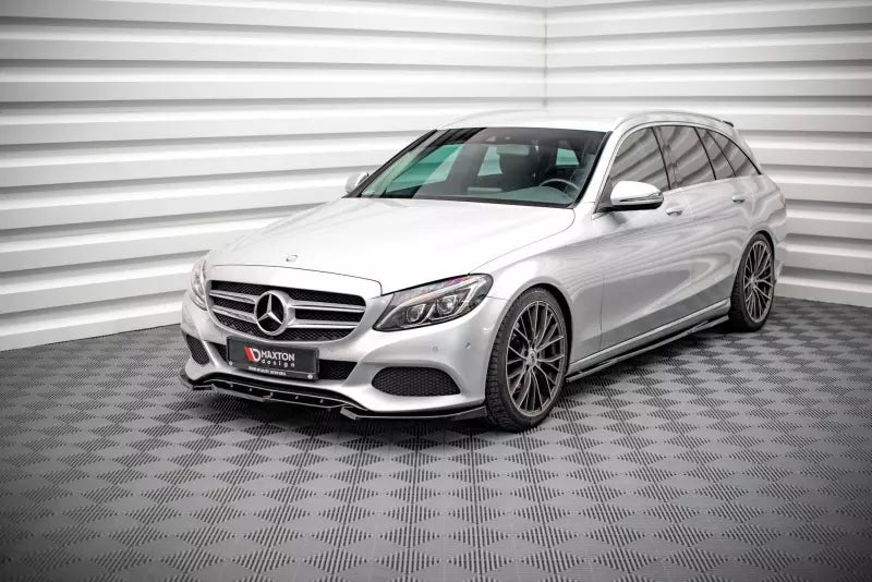 Maxton Design Frontlippe für Mercedes C-Klasse W205 Hochglanz schwarz – Ansicht 1