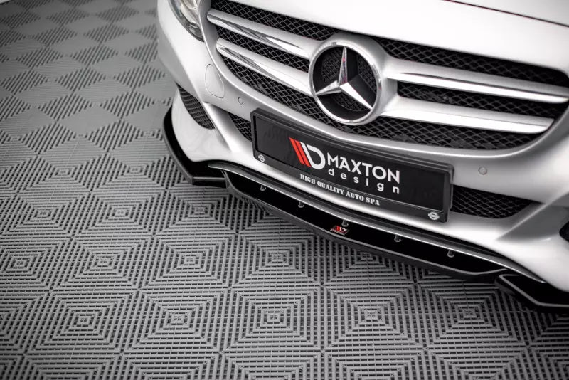 Maxton Design Frontlippe für Mercedes C-Klasse W205 Hochglanz schwarz – Ansicht 2