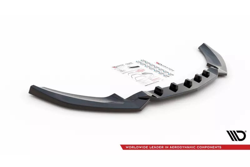 Maxton Design Frontlippe für Mercedes C-Klasse W205 Hochglanz schwarz – Ansicht 3