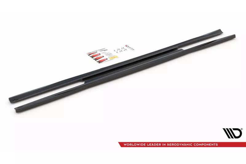Maxton Design Seitenschweller (Paar) für Mercedes C-Klasse W205 Hochglanz schwarz – Ansicht 3