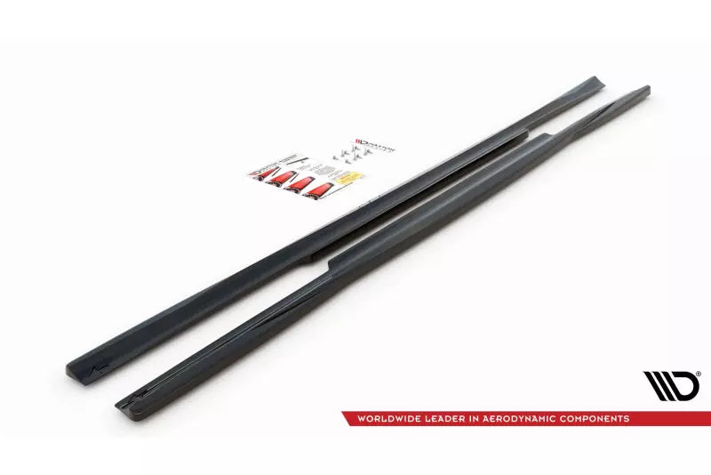 Maxton Design Seitenschweller (Paar) für Mercedes C-Klasse W205 Hochglanz schwarz – Ansicht 4