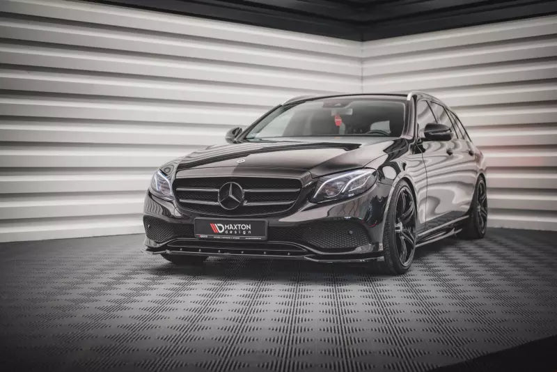 Maxton Design Frontlippe für Mercedes E-Klasse W213 Hochglanz schwarz – Ansicht 1