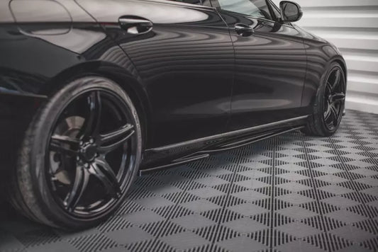 Maxton Design Seitenschweller (Paar) für Mercedes E-Klasse W213 Hochglanz schwarz – Ansicht 1