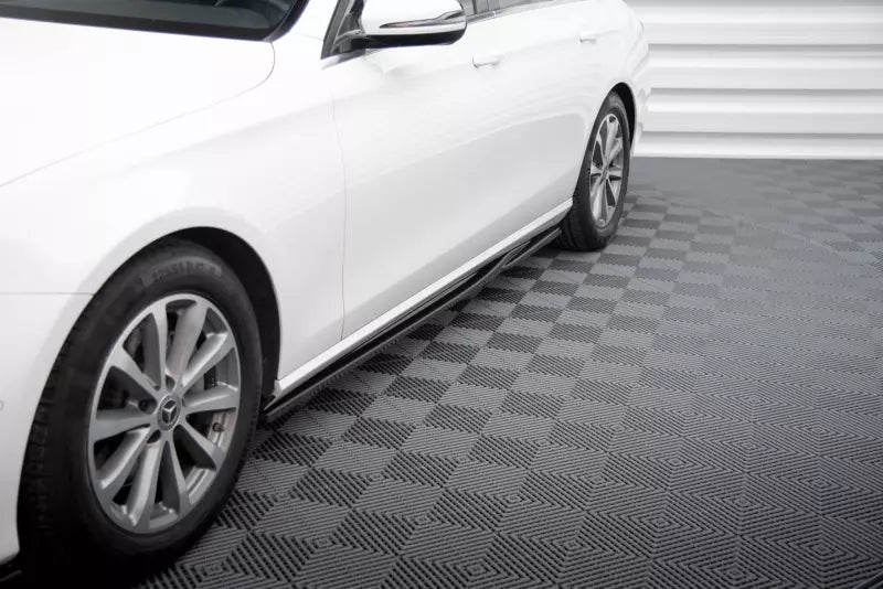 Maxton Design Seitenschweller (Paar) für Mercedes E-Klasse W213 Hochglanz schwarz – Ansicht 4