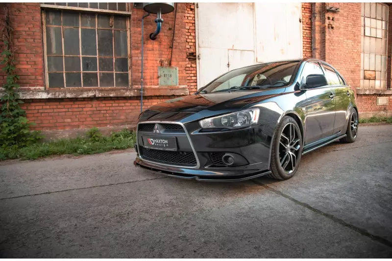 Maxton Design Frontlippe für Mitsubishi Lancer Sportback Mk8 Hochglanz schwarz – Ansicht 1