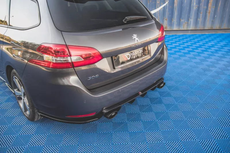 Maxton Design Diffusor Flaps V.2 für Peugeot 308 II SW Facelift Hochglanz schwarz – Ansicht 2