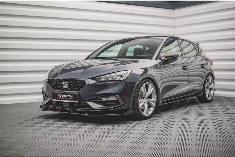 Maxton Design Street Pro Frontlippe für Seat Leon 4 (Typ KL) FR schwarz + Glanz Flaps – Ansicht 2