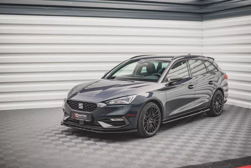 Maxton Design Frontlippe V.1 für Seat Leon 4 (Typ KL) FR Hochglanz schwarz – Ansicht 1