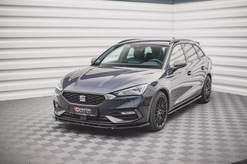 Maxton Design Frontlippe V.2 für Seat Leon 4 (Typ KL) FR Hochglanz schwarz – Ansicht 1