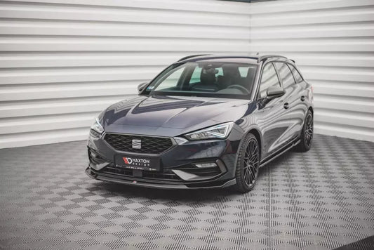 Maxton Design Frontlippe V.3 für Seat Leon 4 (Typ KL) FR Hochglanz schwarz – Ansicht 1