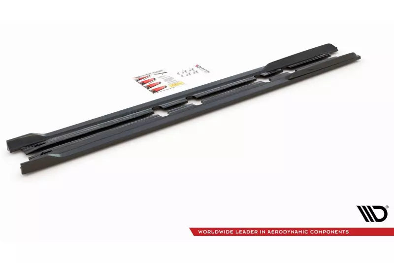 Maxton Design Seitenschweller (Paar) V.2 für Seat Leon 4 (Typ KL) FR Hochglanz schwarz – Ansicht 3
