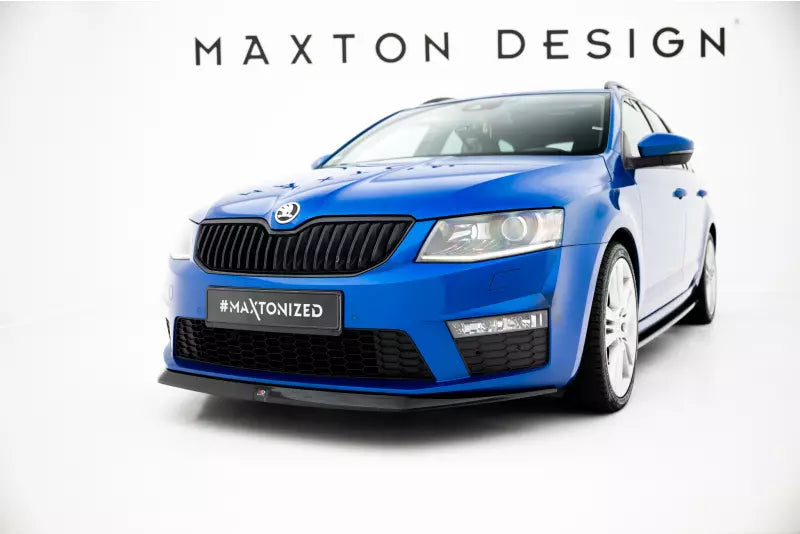 Maxton Design Frontlippe V.2 für Skoda Octavia RS 3 III 5E Hochglanz schwarz – Ansicht 1
