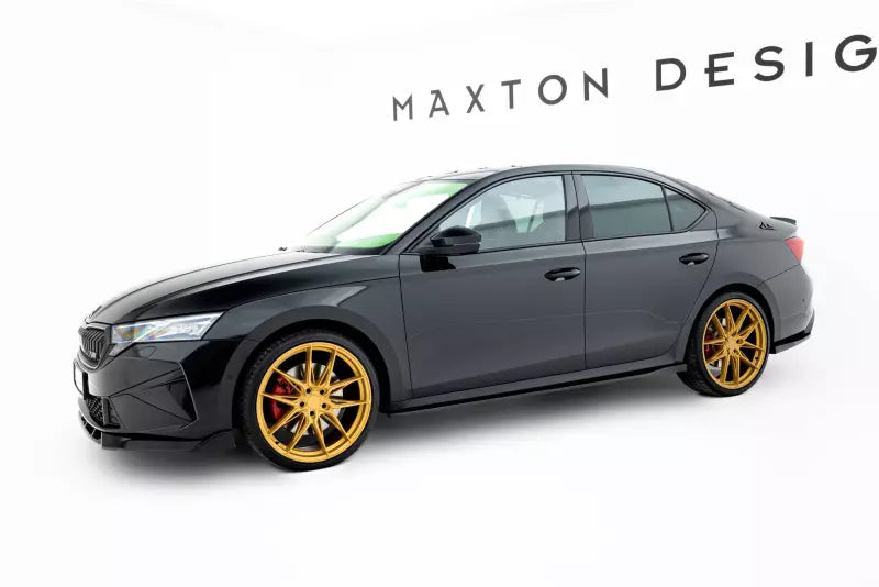 Maxton Design Seitenschweller (Paar) V.2 für Skoda Octavia RS 4 IV Hochglanz schwarz – Ansicht 3