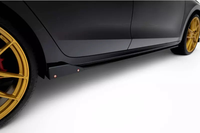 Maxton Design Seitenschweller (Paar) V.2 mit Flaps für Skoda Octavia RS 4 IV Hochglanz schwarz – Ansicht 2