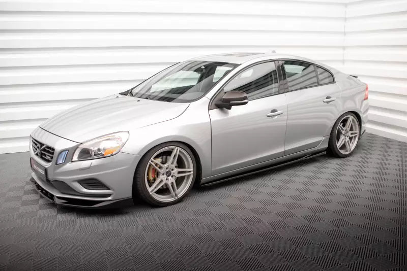 Maxton Design Seitenschweller (Paar) für Volvo S60 II R-Design Y20 Hochglanz schwarz – Ansicht 4
