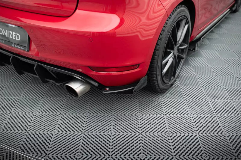 Maxton Design Street Pro Heckdiffusor Flaps für VW Golf 6 GTI / GTD Hochglanz schwarz – Ansicht 3