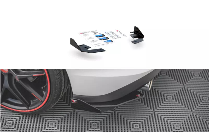 Maxton Design Street Pro Heckdiffusor Flaps für VW Golf 8 GTI / GTD Hochglanz schwarz – Ansicht 1