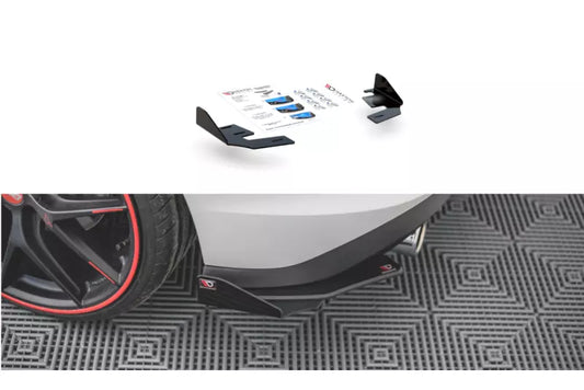 Maxton Design Street Pro Heckdiffusor Flaps für VW Golf 8 GTI / GTD Hochglanz schwarz – Ansicht 1