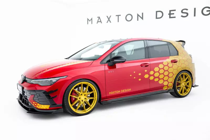 Maxton Design Street Pro Schweller Flaps für VW Golf 8 GTI / Clubsport / GTD / R-Line Hochglanz schwarz – Ansicht 3