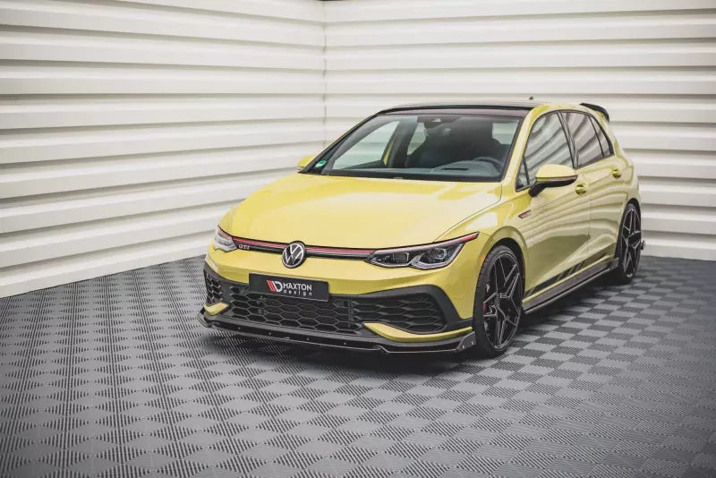 Maxton Design Frontlippe V.1 mit Flaps für VW Golf 8 GTI Clubsport Hochglanz schwarz – Ansicht 2