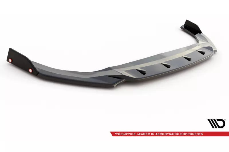 Maxton Design Frontlippe V.2 mit Flaps für VW Golf 8 GTI / GTD / R-Line / GTE Hochglanz schwarz – Ansicht 4