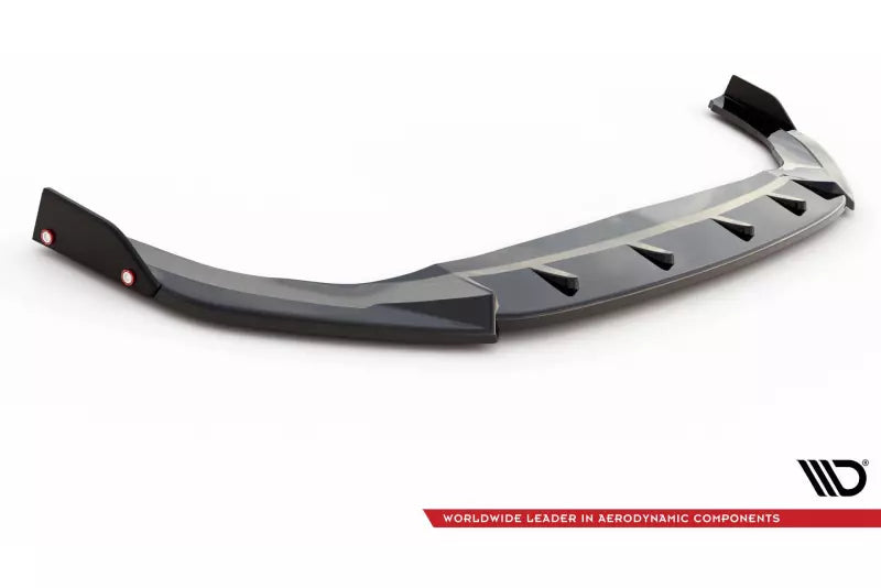 Maxton Design Frontlippe V.3 mit Flaps für VW Golf 8 GTI / GTD / R-Line / GTE Hochglanz schwarz – Ansicht 4