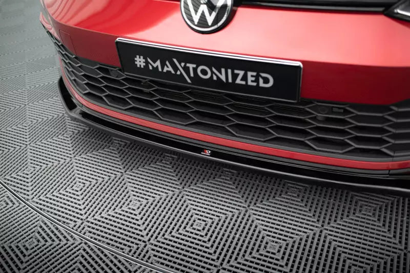 Maxton Design Frontlippe V.4 für VW Golf 8 GTI / GTD / R-Line / GTE Hochglanz schwarz – Ansicht 3