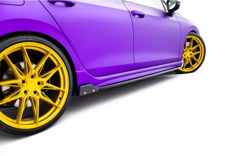 Maxton Design Seitenschweller (Paar) V.2 mit Flaps für VW Golf 8 R Hochglanz schwarz – Ansicht 2