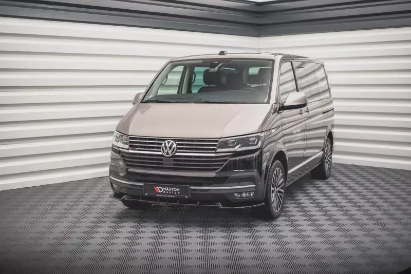Maxton Design Frontlippe V.1 für VW T6 Facelift Hochglanz schwarz – Ansicht 1