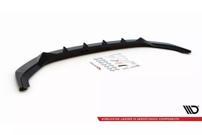 Maxton Design Frontlippe V.1 für VW T6 Facelift Hochglanz schwarz – Ansicht 4