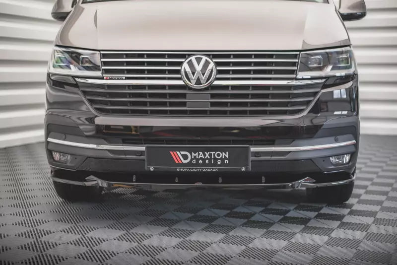 Maxton Design Frontlippe V.2 für VW T6 Facelift Hochglanz schwarz – Ansicht 2