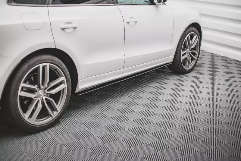 Maxton Design Seitenschweller (Paar) für Audi SQ5 8R Hochglanz schwarz – Ansicht 1