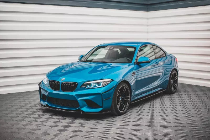 Maxton Design Frontlippe V.2 für BMW M2 F87 Hochglanz schwarz – Ansicht 1