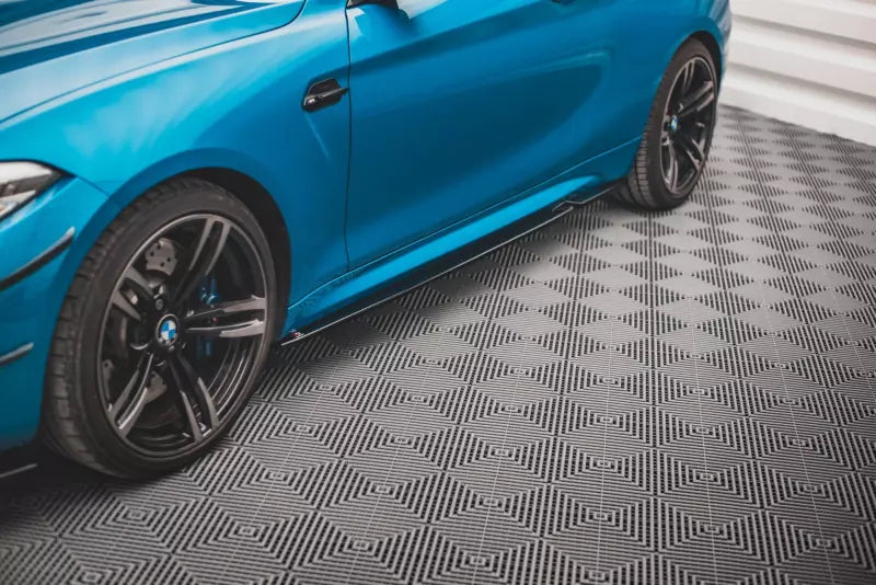 Maxton Design Seitenschweller (Paar) V.2 für BMW M2 F87 Hochglanz schwarz – Ansicht 1