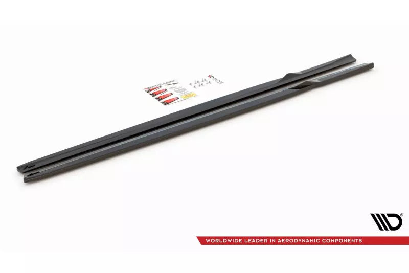 Maxton Design Seitenschweller (Paar) V.2 für BMW M2 F87 Hochglanz schwarz – Ansicht 3