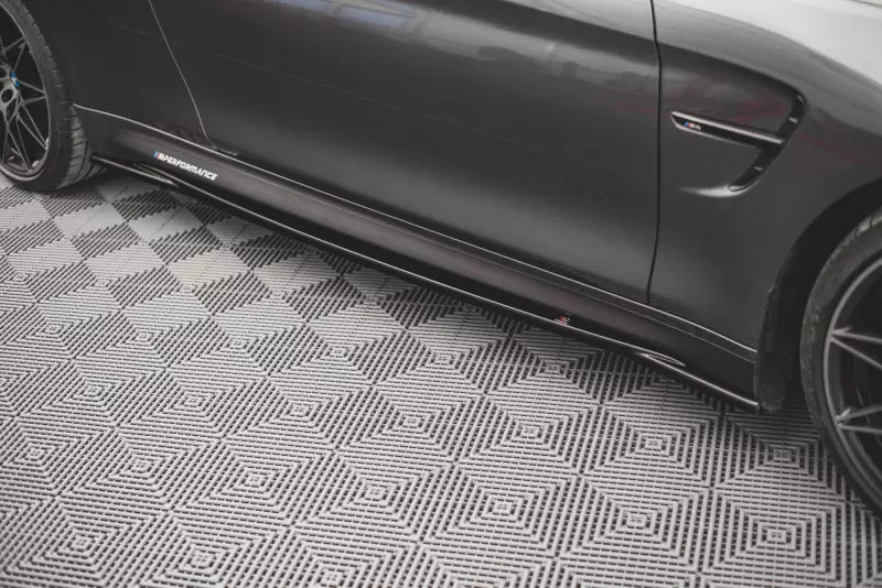 Maxton Design Seitenschweller (Paar) V.2 für BMW M4 F82 / F83 Hochglanz schwarz – Ansicht 1