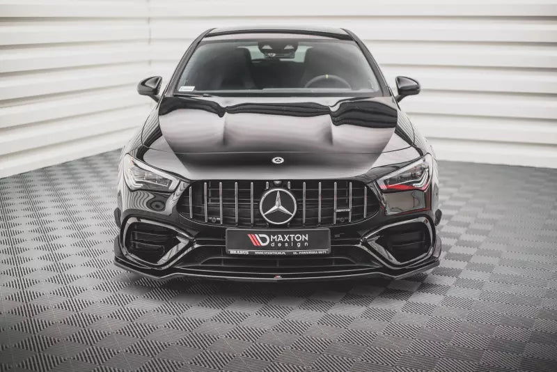 Maxton Design Frontlippe V.1 für Mercedes CLA 45 AMG Aero C118 Hochglanz schwarz – Ansicht 2