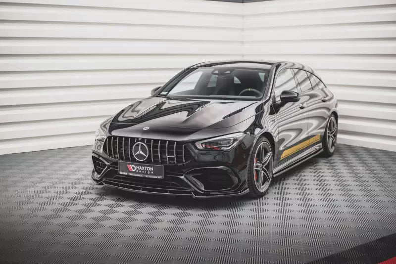 Maxton Design Frontlippe V.2 für Mercedes CLA 45 AMG Aero C118 Hochglanz schwarz – Ansicht 1