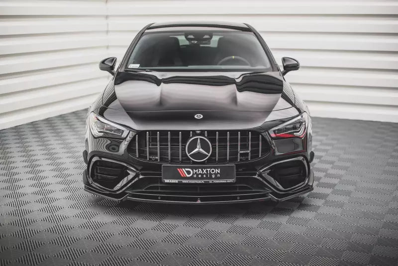 Maxton Design Frontlippe V.2 für Mercedes CLA 45 AMG Aero C118 Hochglanz schwarz – Ansicht 2