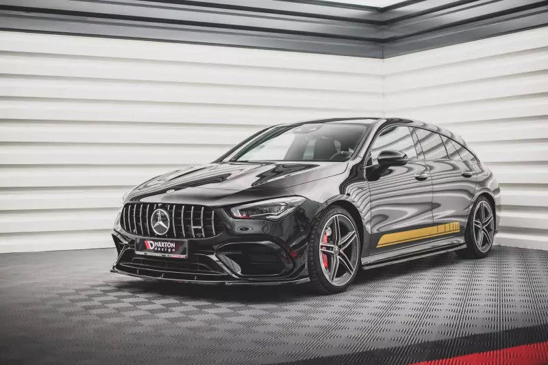 Maxton Design Frontlippe V.3 für Mercedes CLA 45 AMG Aero C118 Hochglanz schwarz – Ansicht 1