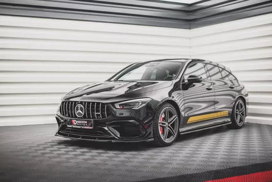 Maxton Design Frontlippe V.3 für Mercedes CLA 45 AMG Aero C118 Hochglanz schwarz – Ansicht 1