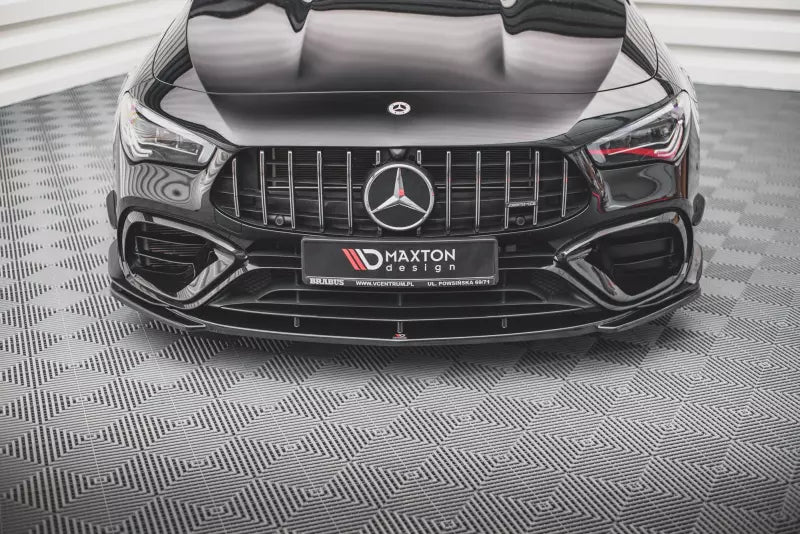 Maxton Design Frontlippe V.3 für Mercedes CLA 45 AMG Aero C118 Hochglanz schwarz – Ansicht 2