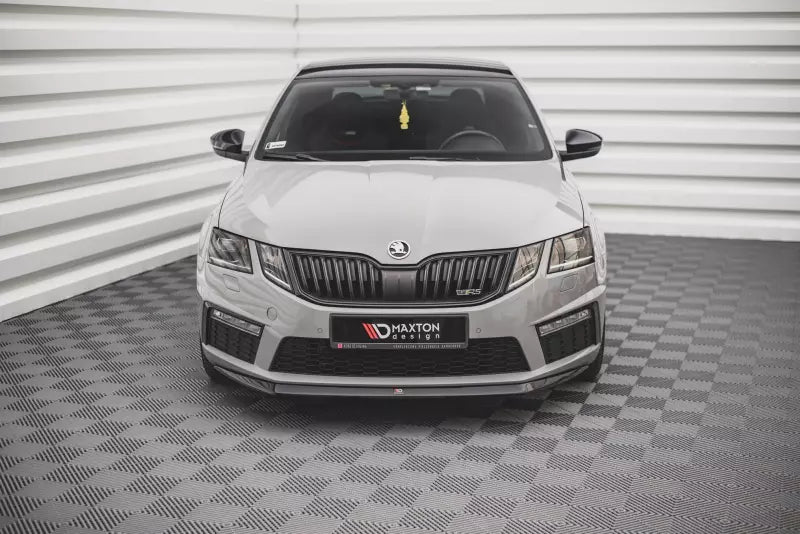 Maxton Design Frontlippe V.1 für Skoda Octavia RS 3 III 5E Facelift Hochglanz schwarz – Ansicht 2