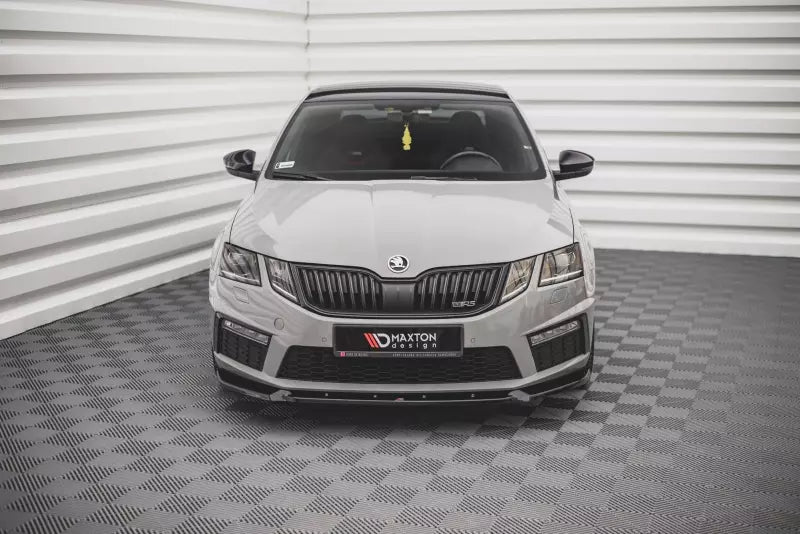 Maxton Design Frontlippe V.2 für Skoda Octavia RS 3 III 5E Facelift Hochglanz schwarz – Ansicht 2