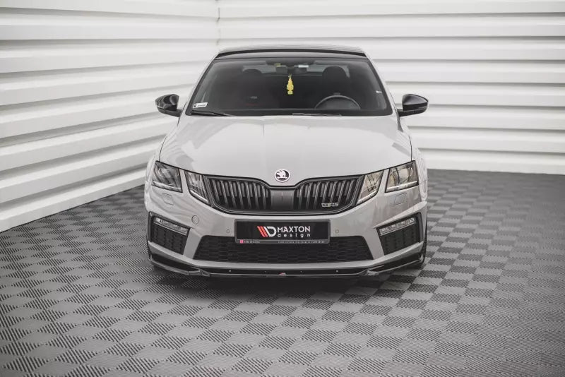 Maxton Design Frontlippe V.3 für Skoda Octavia RS 3 III 5E Facelift Hochglanz schwarz – Ansicht 2