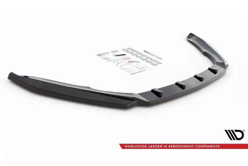 Maxton Design Frontlippe V.3 für Skoda Octavia RS 3 III 5E Facelift Hochglanz schwarz – Ansicht 4