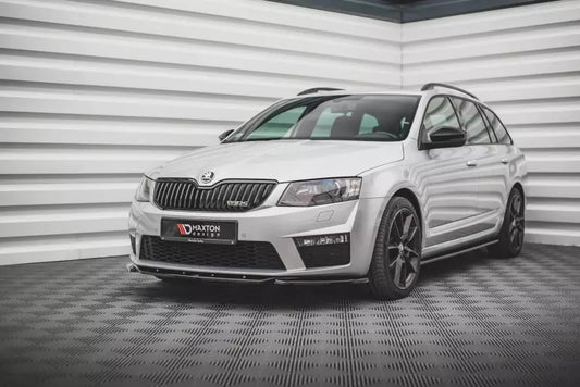 Maxton Design Frontlippe V.4 für Skoda Octavia RS 3 III 5E Hochglanz schwarz – Ansicht 1