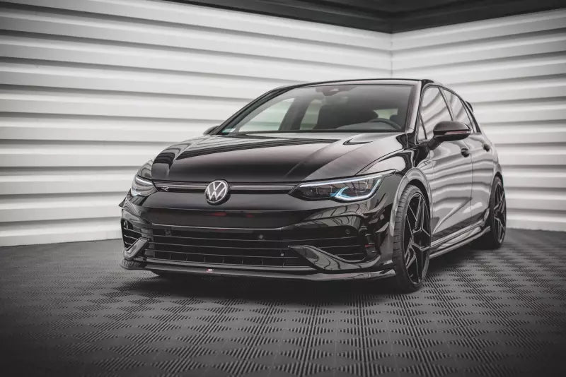 Maxton Design Frontlippe V.5 für VW Golf 8 R Hochglanz schwarz – Ansicht 1