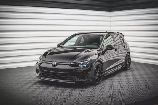 Maxton Design Frontlippe V.6 für VW Golf 8 R Hochglanz schwarz – Ansicht 1