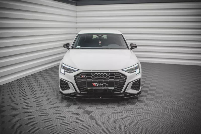 Maxton Design Frontlippe V.1 für Audi S3 / A3 S-Line 8Y Hochglanz schwarz – Ansicht 2